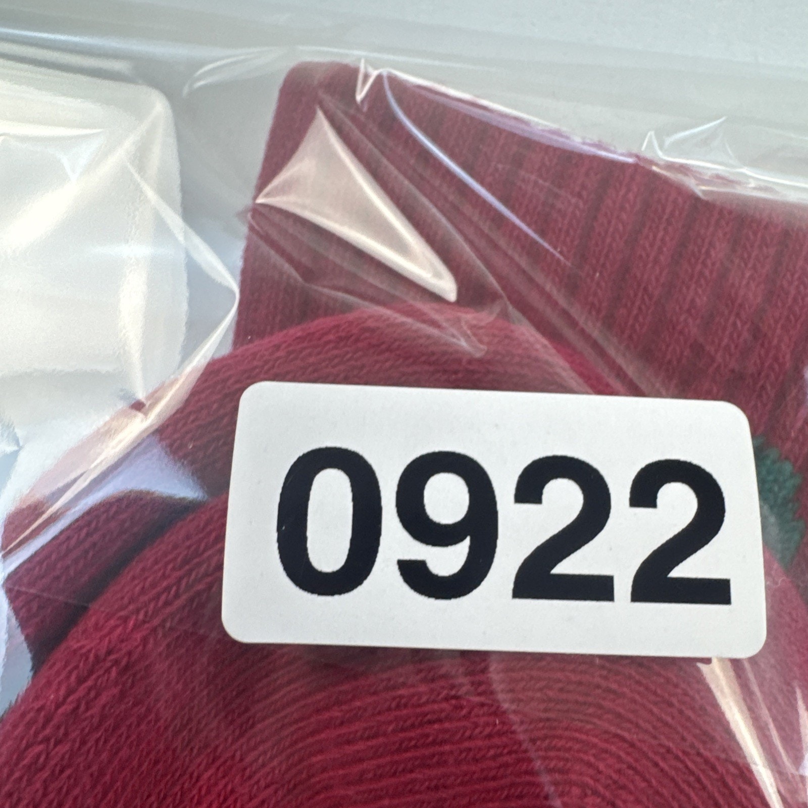 Stussy Stock Logo Crew Socks Burgundy/Blue Size 8-13 1 Pair Mpn 138775 — image 3 of 3